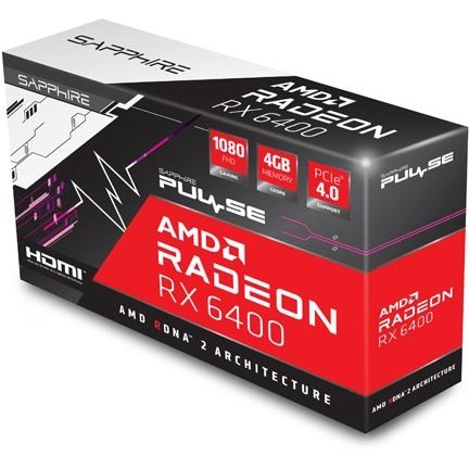 کارت گرافیک سافایر مدل PULSE RX 6400 حافظه ۴ گیگابایت GDDR6